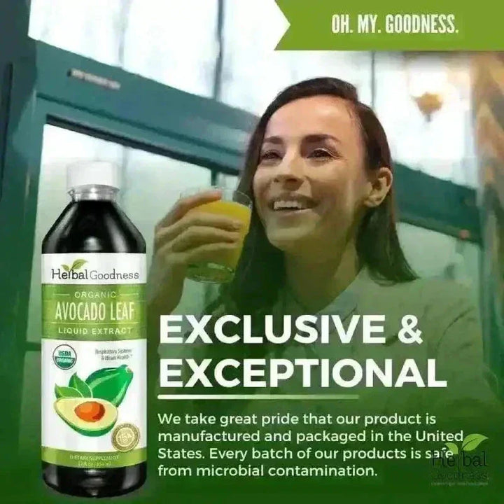 Avocado Leaf - Organic 1oz 15X Liquid Extract - Immunity &amp; Heart Health Liquid Extract Herbal Goodness 