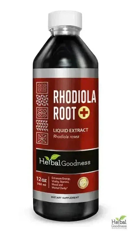 Rhodiola Root Liquid Extract - Organic 1oz - Energy Support Liquid Extract Herbal Goodness 12oz 