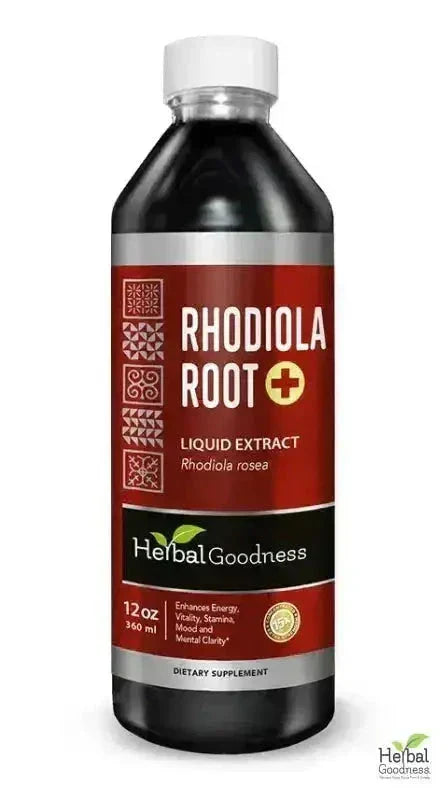 Rhodiola Root Liquid Extract - Organic 1oz - Energy Support Liquid Extract Herbal Goodness 12oz 