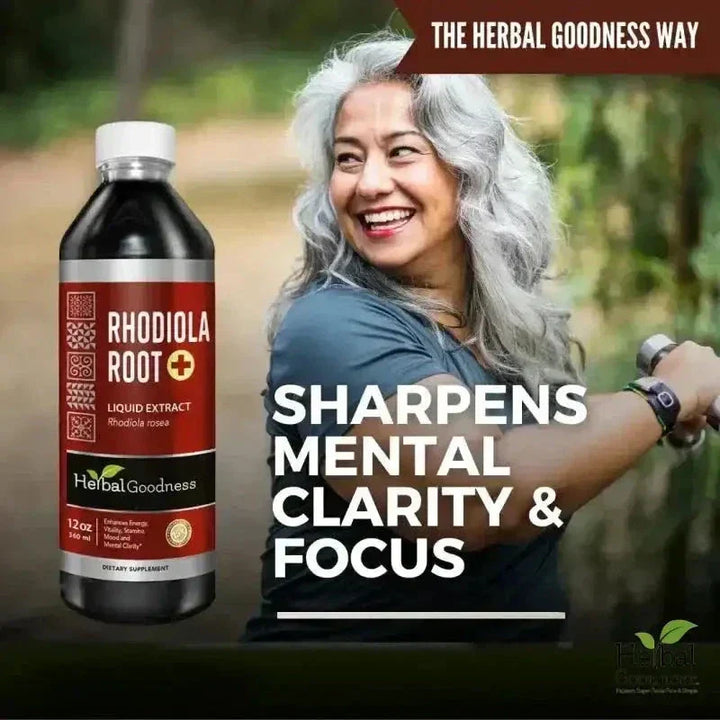 Rhodiola Root Liquid Extract - Organic 1oz - Energy Support Liquid Extract Herbal Goodness 