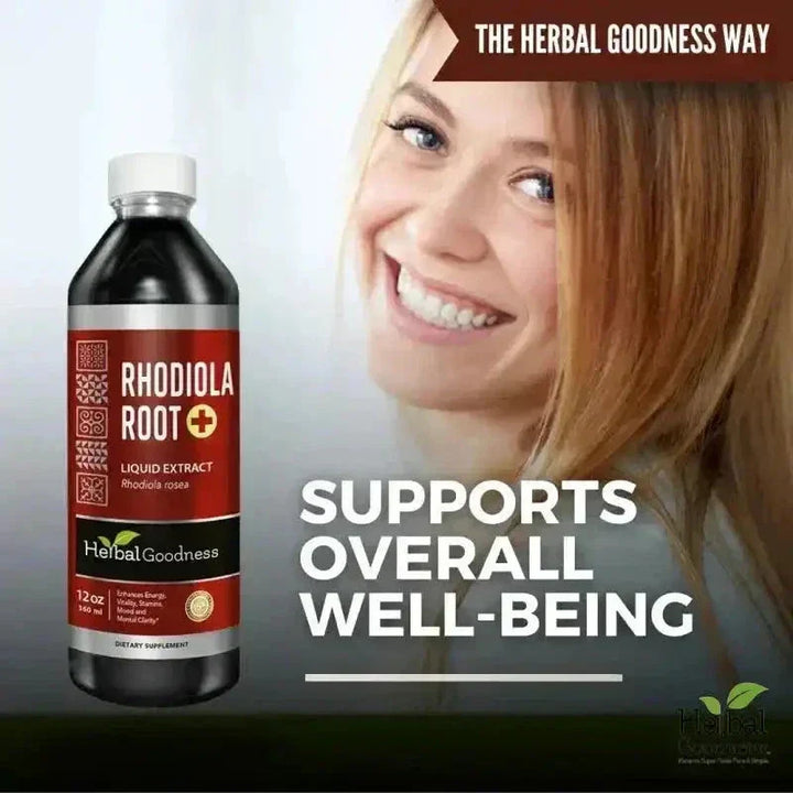 Rhodiola Root Liquid Extract - Organic 1oz - Energy Support Liquid Extract Herbal Goodness 