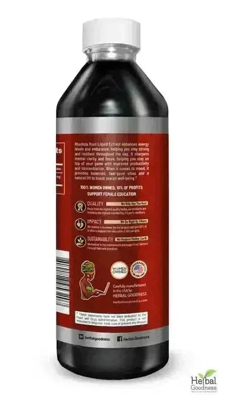 Rhodiola Root Organic Liquid Extract – Natural Adaptogen for Energy, Stamina & Stress Wellness | Buy Online Liquid Extract Herbal Goodness 