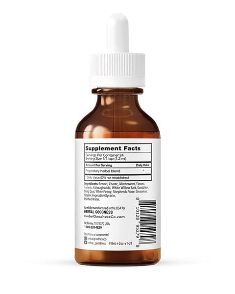 Secure in my Flow 2fl.oz - Plant Based - Dietary Supplement,  Ensure Comfortable Menstrual Cycle. - Herbal Goodness - Herbal Goodness