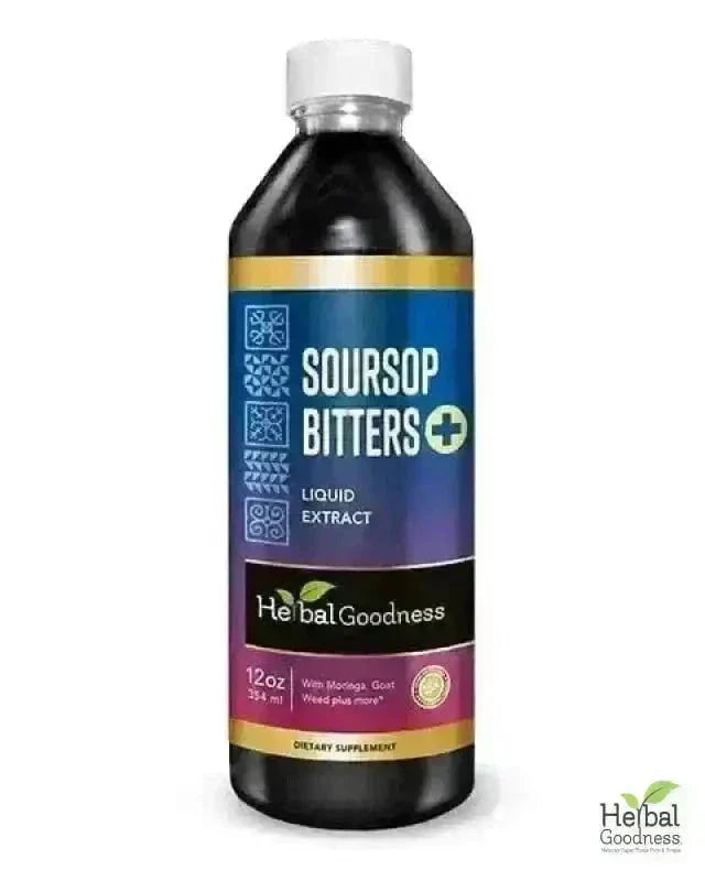 Soursop Bitters 15X Liquid Extract – Organic Soursop Leaf Detox & Wellness Support Liquid Extract Herbal Goodness 12 oz 
