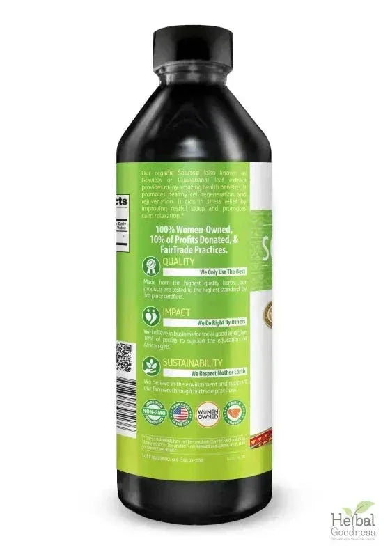 Soursop Leaf Graviola Extract - - Organic 15X Liquid Extract - Cell Renew & Immunity Liquid Extract Herbal Goodness 