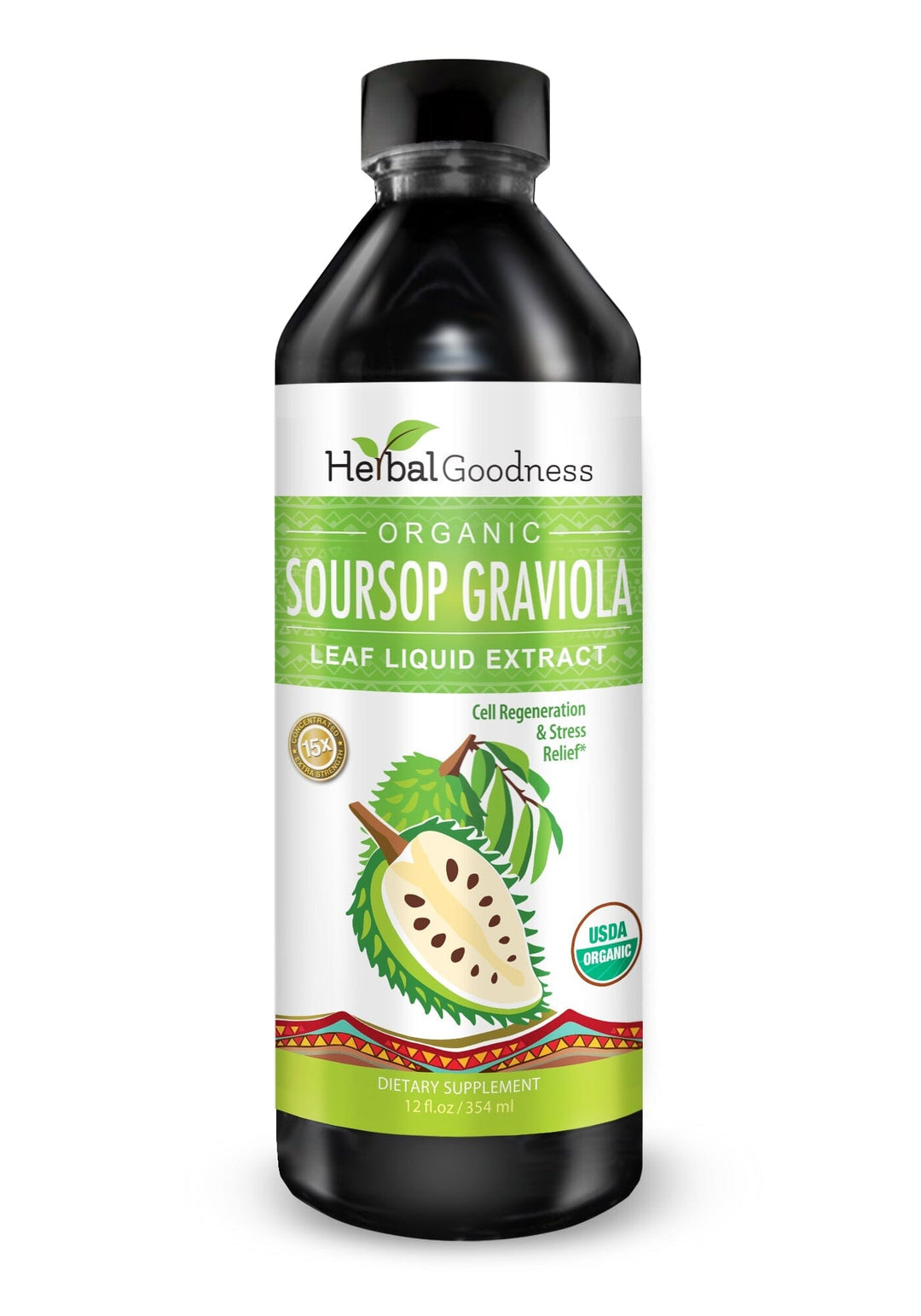 Soursop Leaf Graviola Extract - Organic Liquid Liquid Extract Herbal Goodness 12oz 