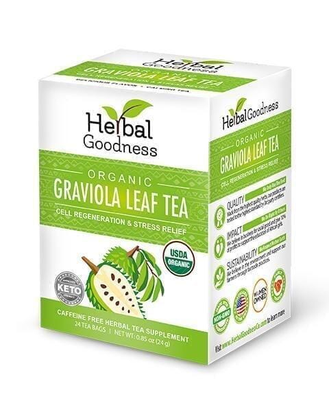 Box of Herbal Goodness Graviola Leaf Tea in Stress & Mood Support Bundle for relaxation